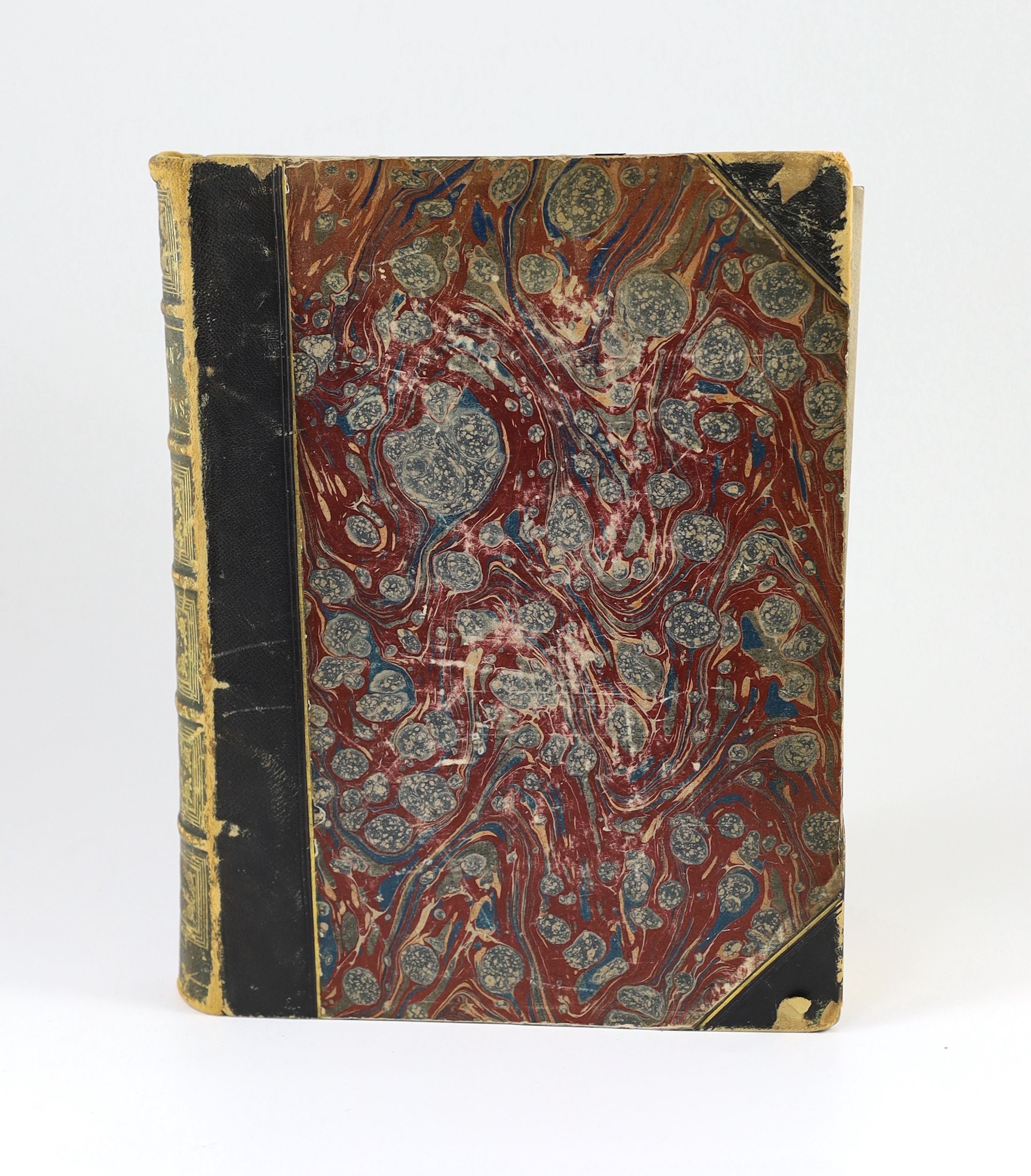 Bryant, William Cullen (editor) - Picturesque America; or, The Land we Live In, vol. 1 only (of 2) 4to, original half morocco, worn and torn, New York, [1872-74] and Select Views in London, 2 vols in 1, 4to, half morocco